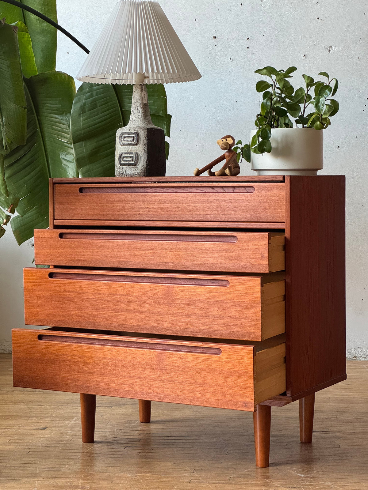 Danish Teak Chest of Drawers / Vanity by Nils Jonsson