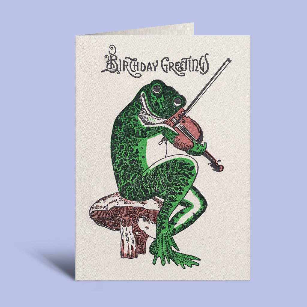 Fiddler Birthday Greetings Card