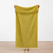 Stonewashed Waffle Beach Towel Turkish Hamam Fouta Vintage