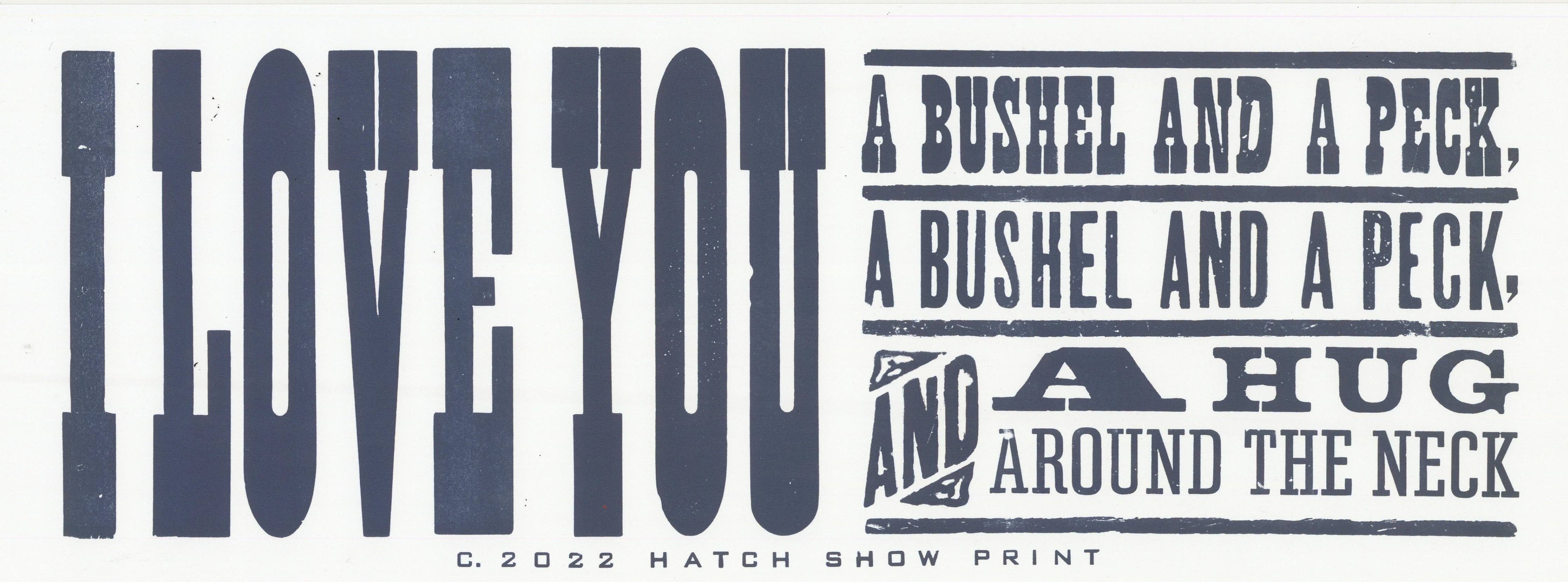 I Love You A Bushel And A Peck Poster: Packaged - Variety