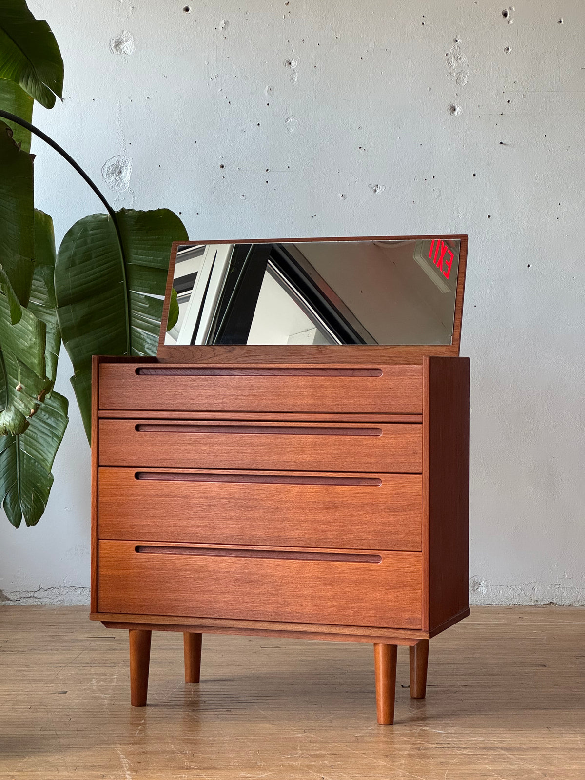 Danish Teak Chest of Drawers / Vanity by Nils Jonsson