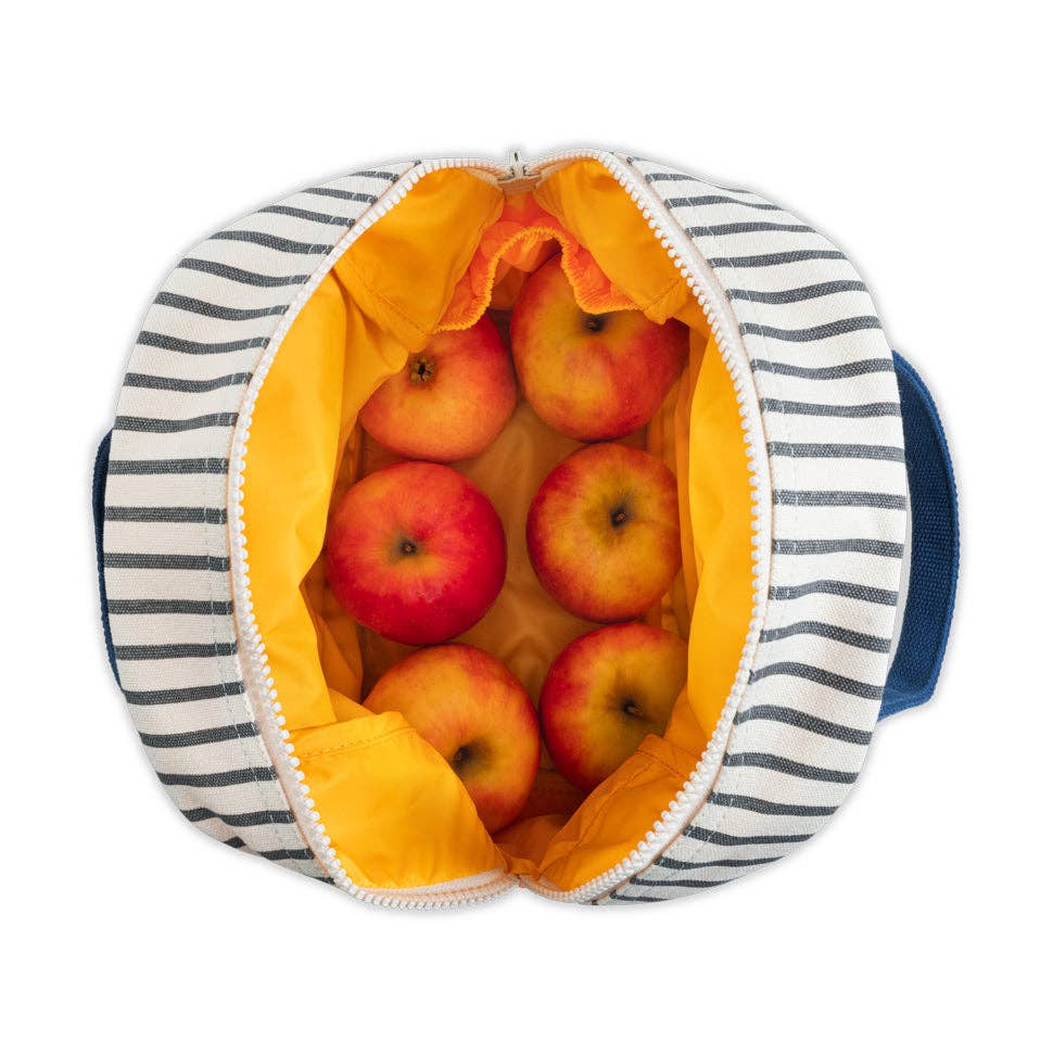 Pencil Stripe Nautical Zipper Lunch Bag