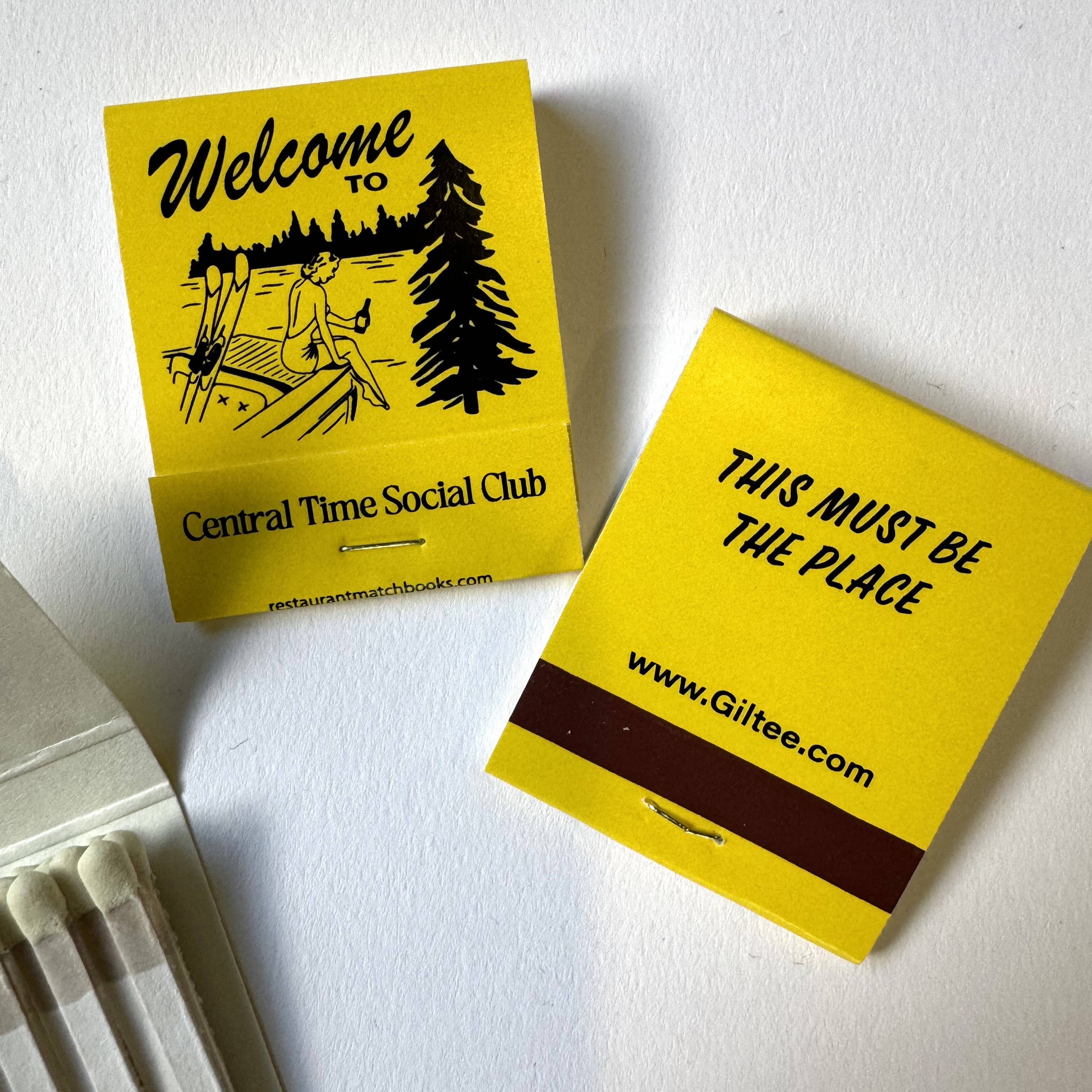 Central Time Souvenir Matchbook