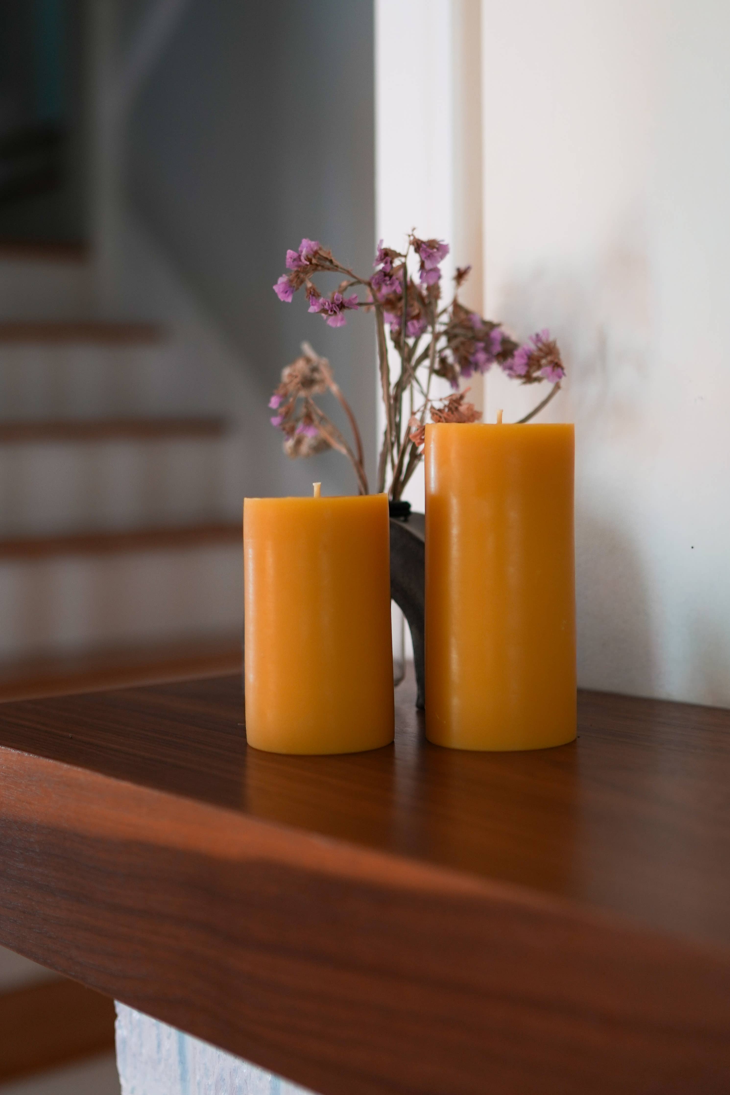 2.5" x 5.5" - Beeswax Pillar