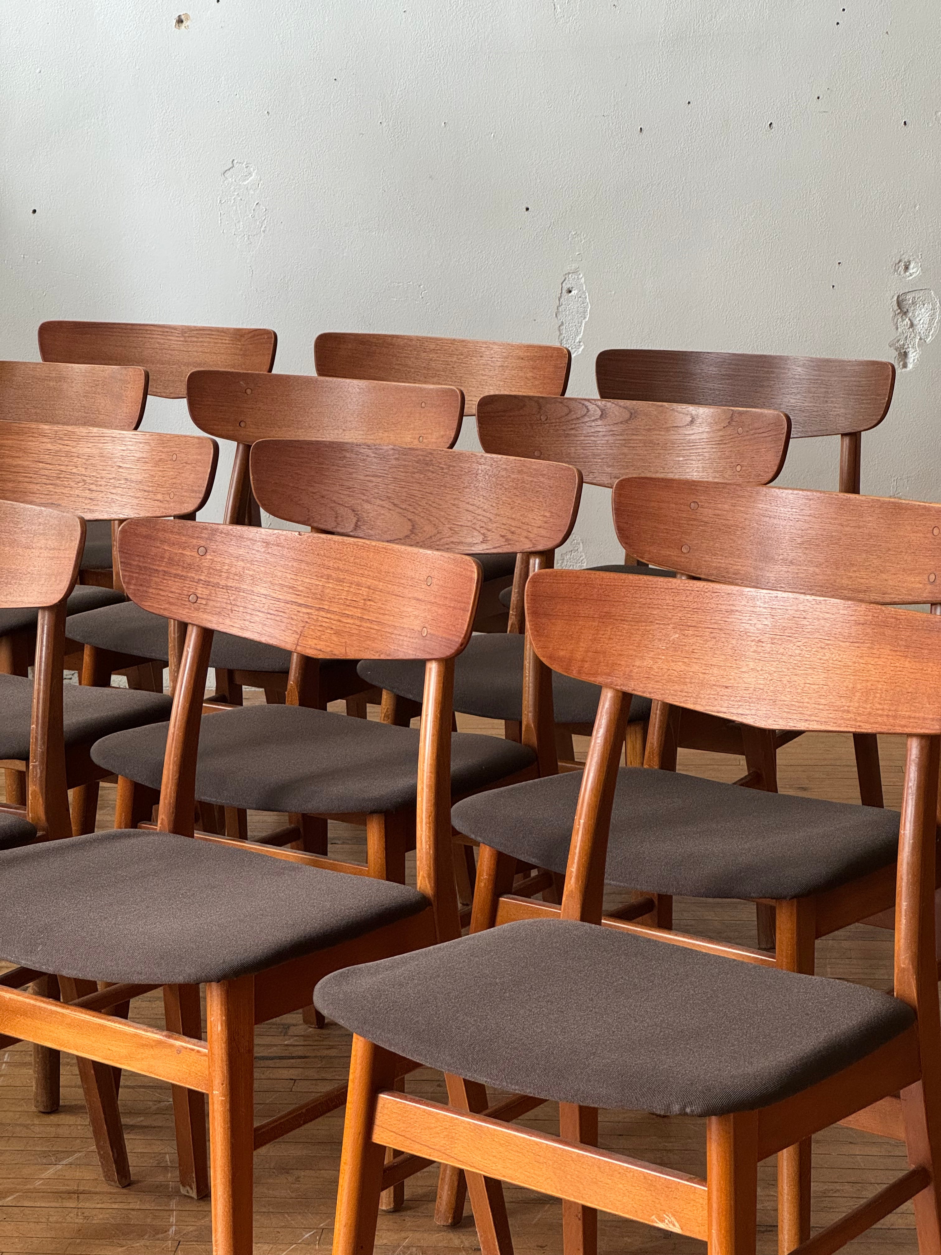 Teak & Beech Farstrup Møbler Dining Chairs - 12 Available #239784