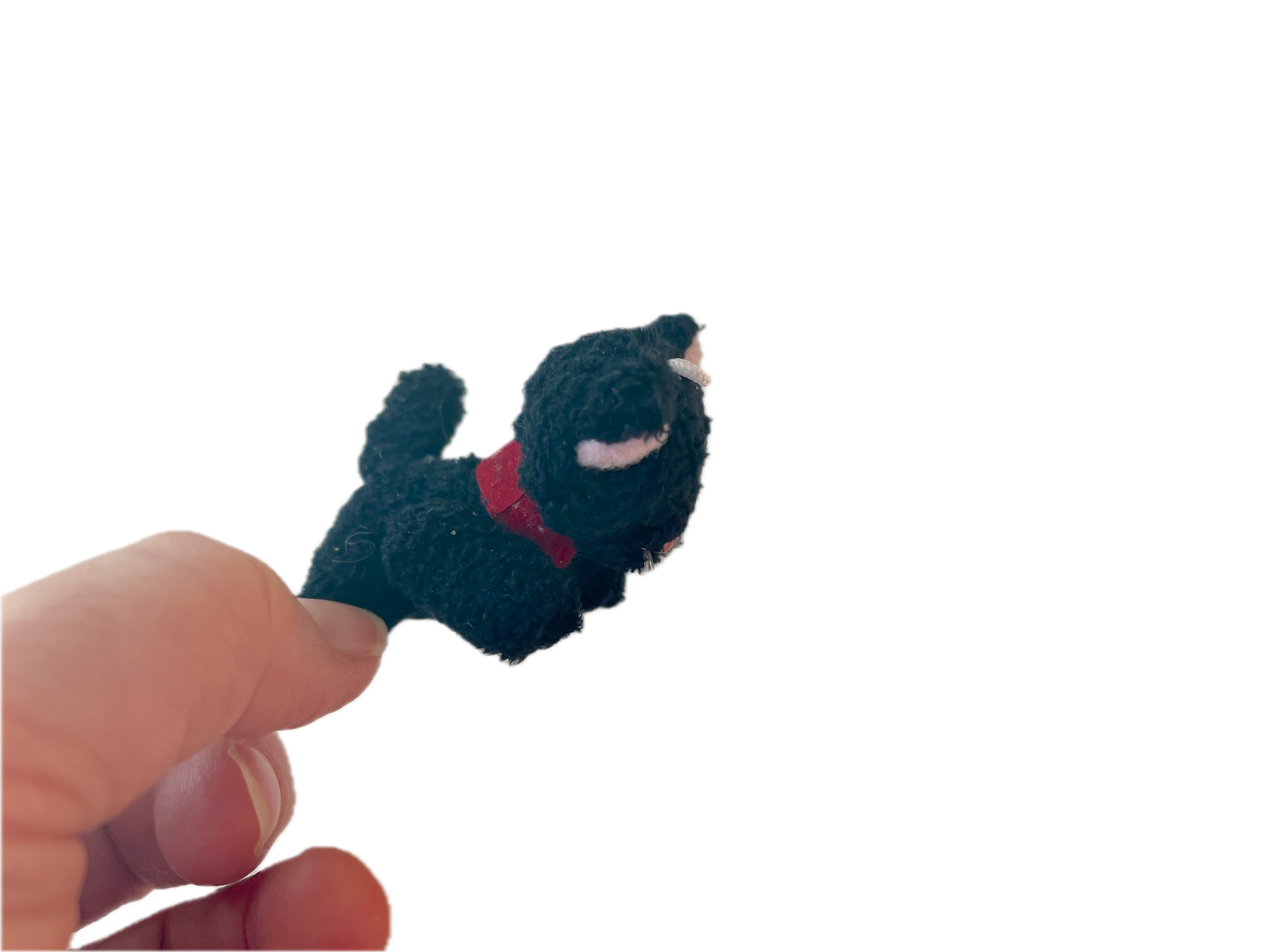 Mini Black Plush Kitty Cat