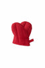 Red Linen Oven Mitten