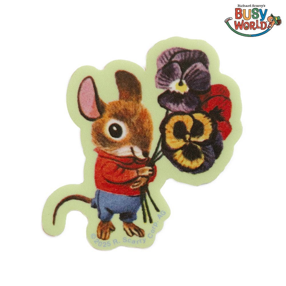 Richard Scarry® - Mouse Bouquet Sticker