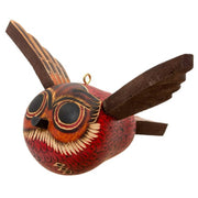 Calabash Gourd Owl Flying Ornament Carved with Wings Folk