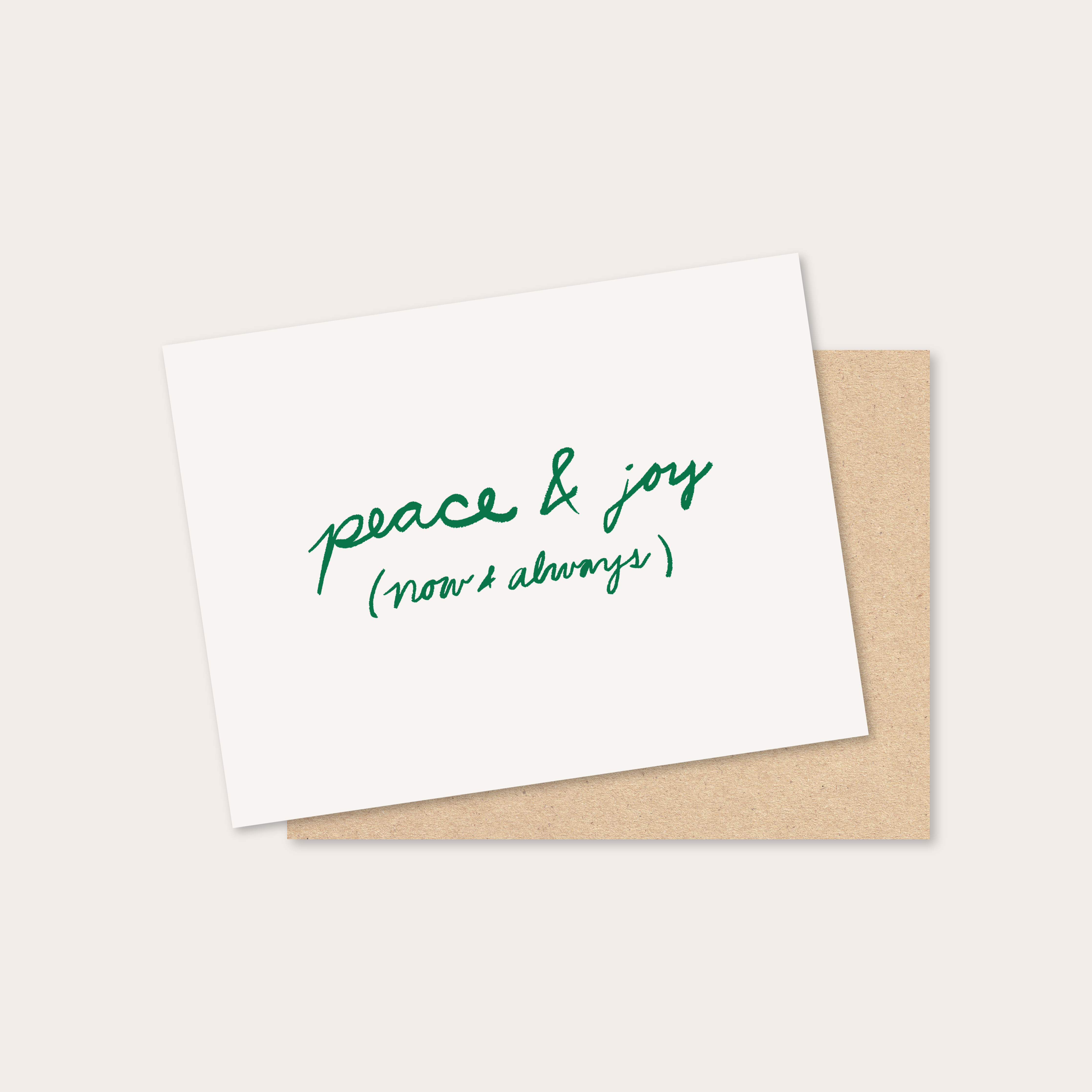 ‘Peace & joy’ Greeting Card
