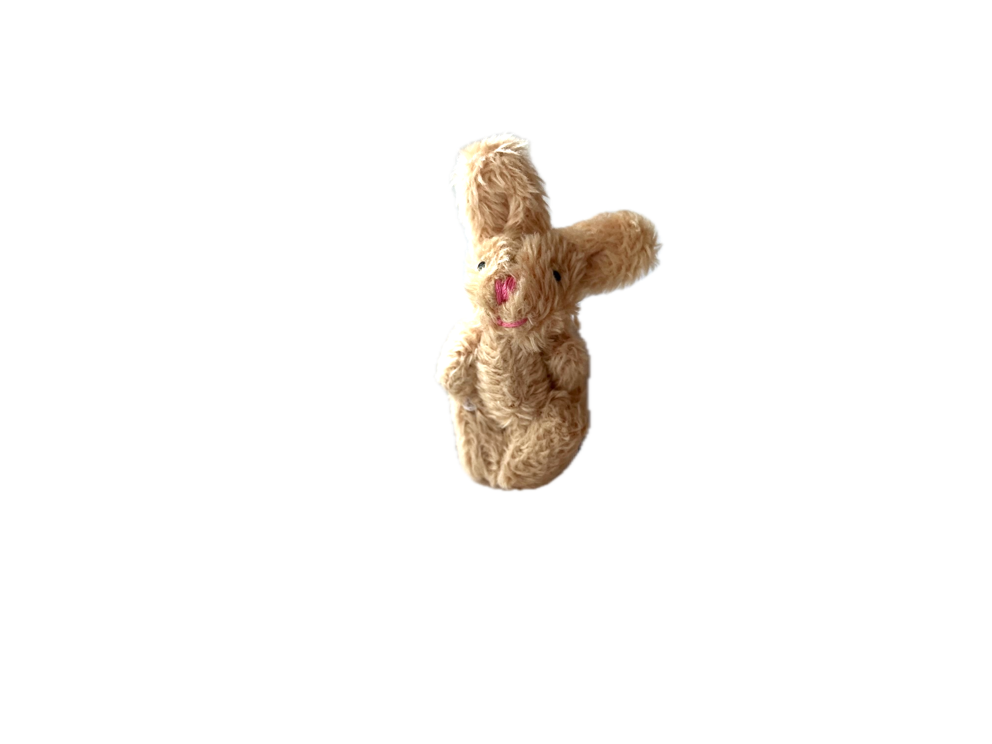Tiny Beige Stuffed Bunny Rabbit  