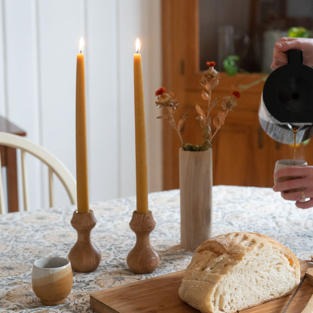 12" Beeswax Taper - Set of 2