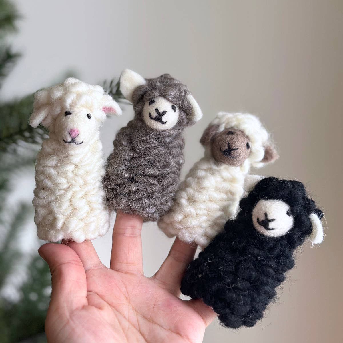 Fluffy Sheep Finger Puppet