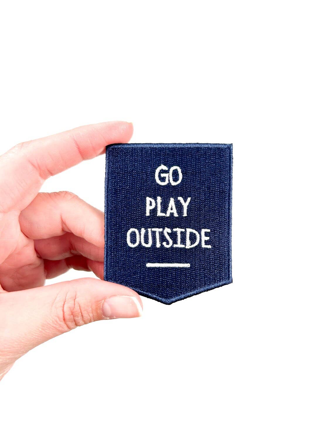 GO PLAY OUTSIDE Iron-On Patch Embroidered Patch
