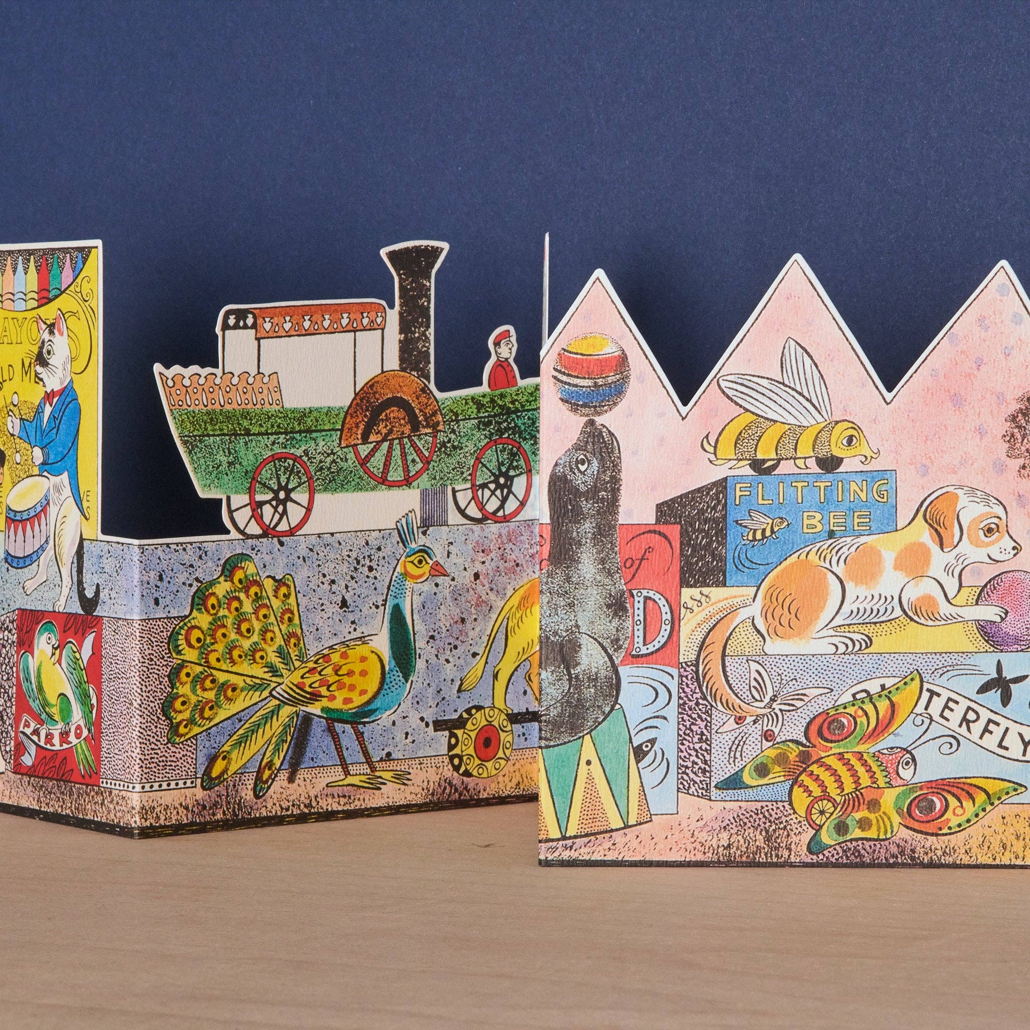 Die Cut Tin Toys, Cats To Dog Greeting Card