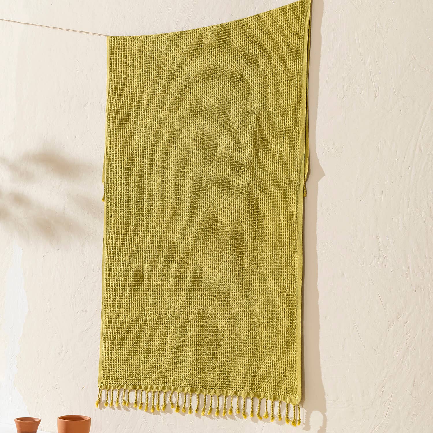 Stonewashed Waffle Beach Towel Turkish Hamam Fouta Vintage