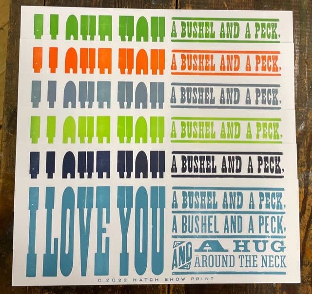 I Love You A Bushel And A Peck Poster: Packaged - Variety