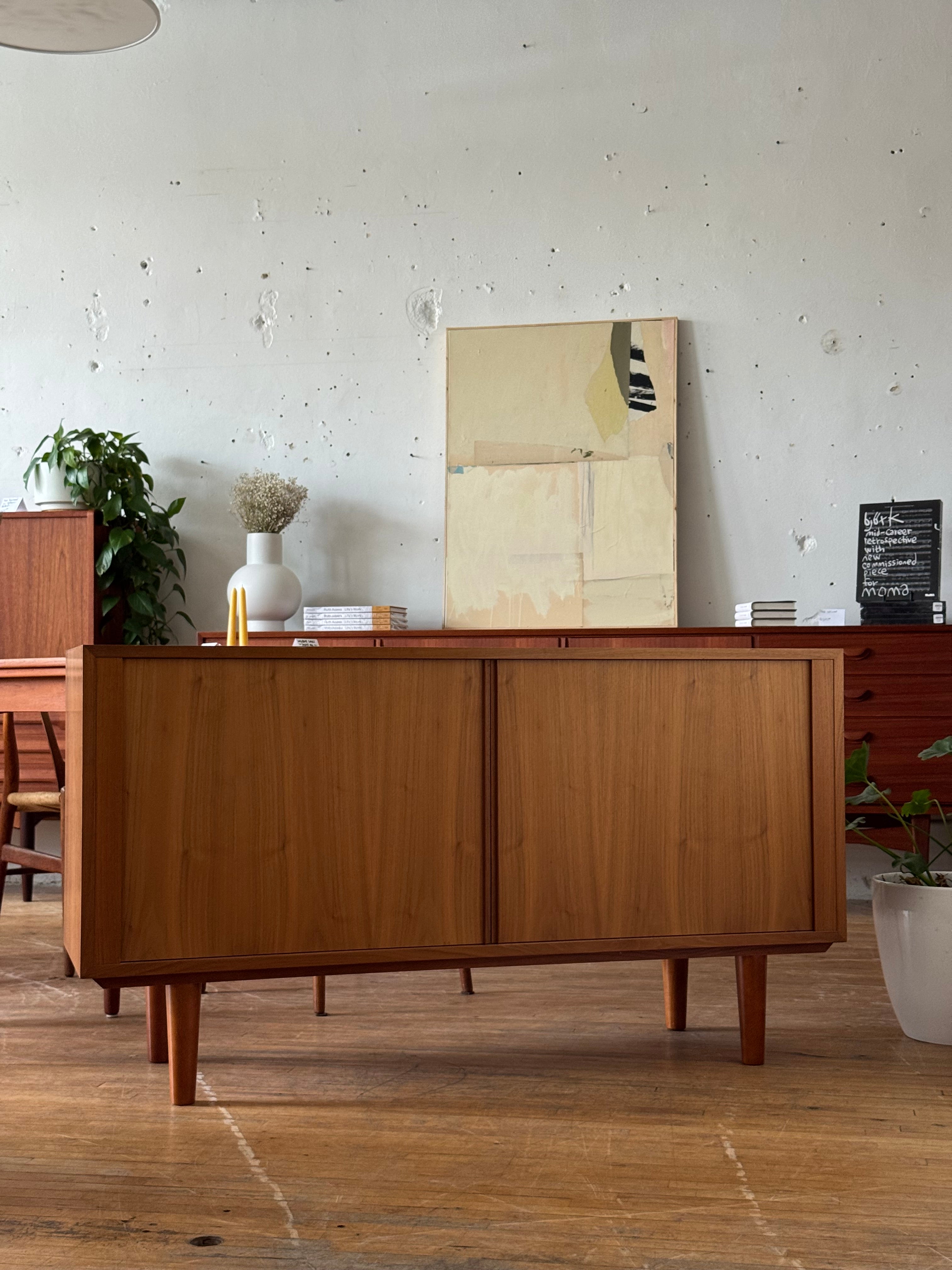 ON HOLD-Danish | Mid-Century Modern Tambour Sideboard in Teak by Carlo Jensen