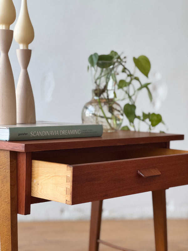 Mid-Century / Danish Modern Teak And Beech Side Table