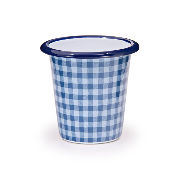 Max Humphrey x CCH Blue Plaid Enamelware Tumbler