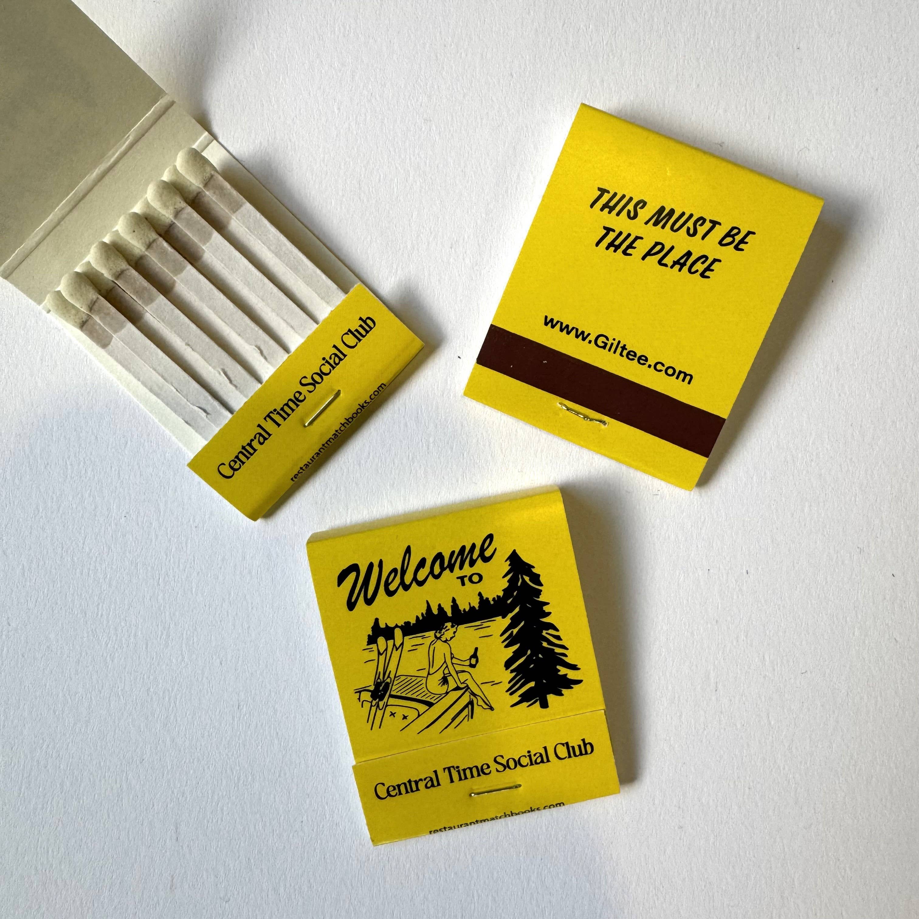 Central Time Souvenir Matchbook