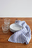 Linen Kitchen Cloth White Blue Stripe