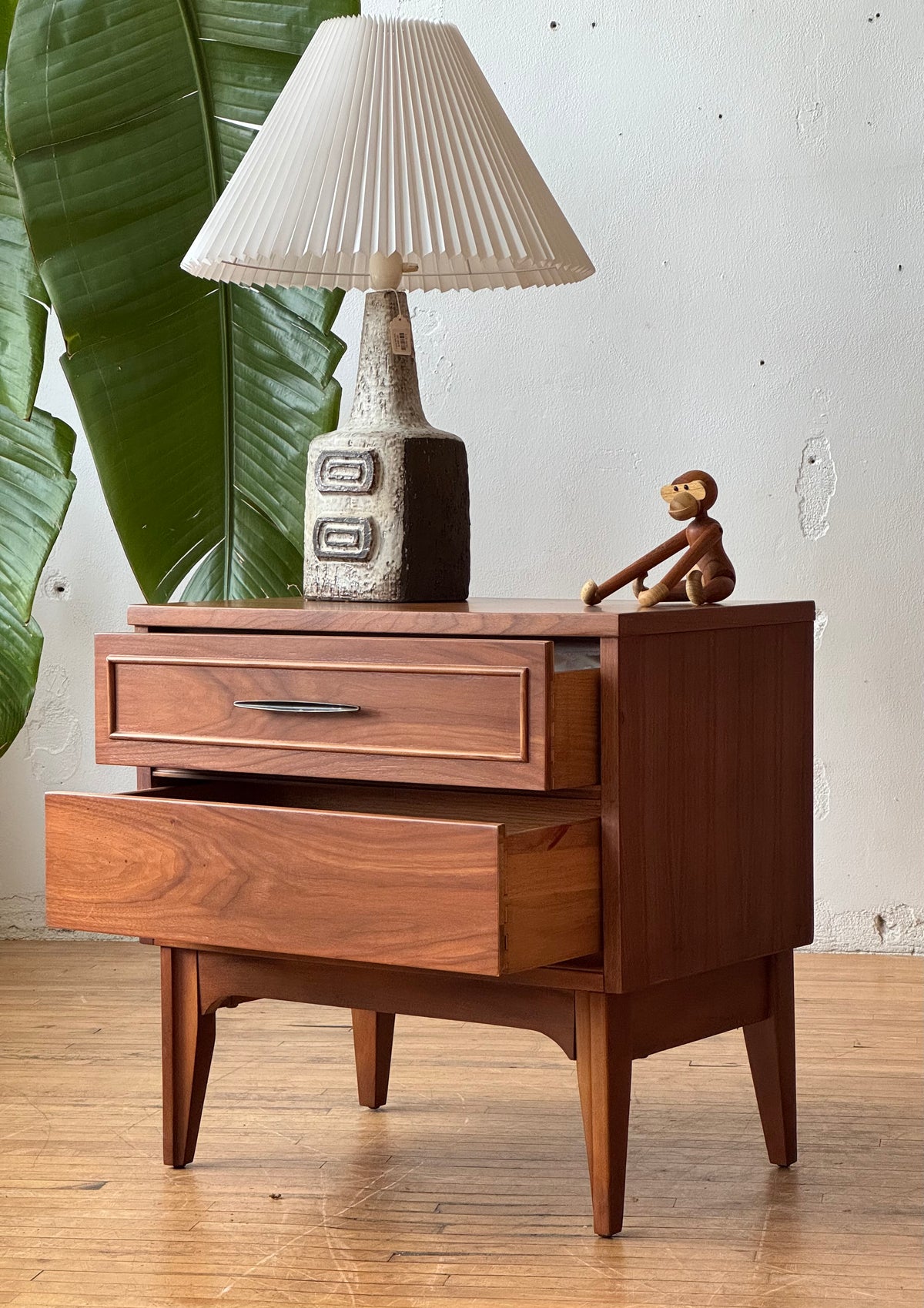 Mid-Century Walnut Nightstand / Side Table