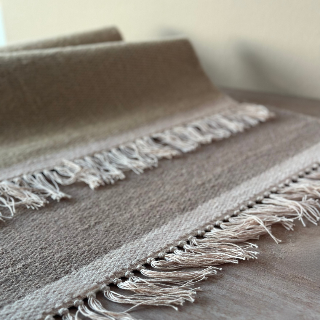 Wool Kelim Rug | Solid Clay