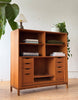 Danish Cabinet / Media Unit / Wall Unit With Tambour Doors In Teak Designed By Carlo Jensen