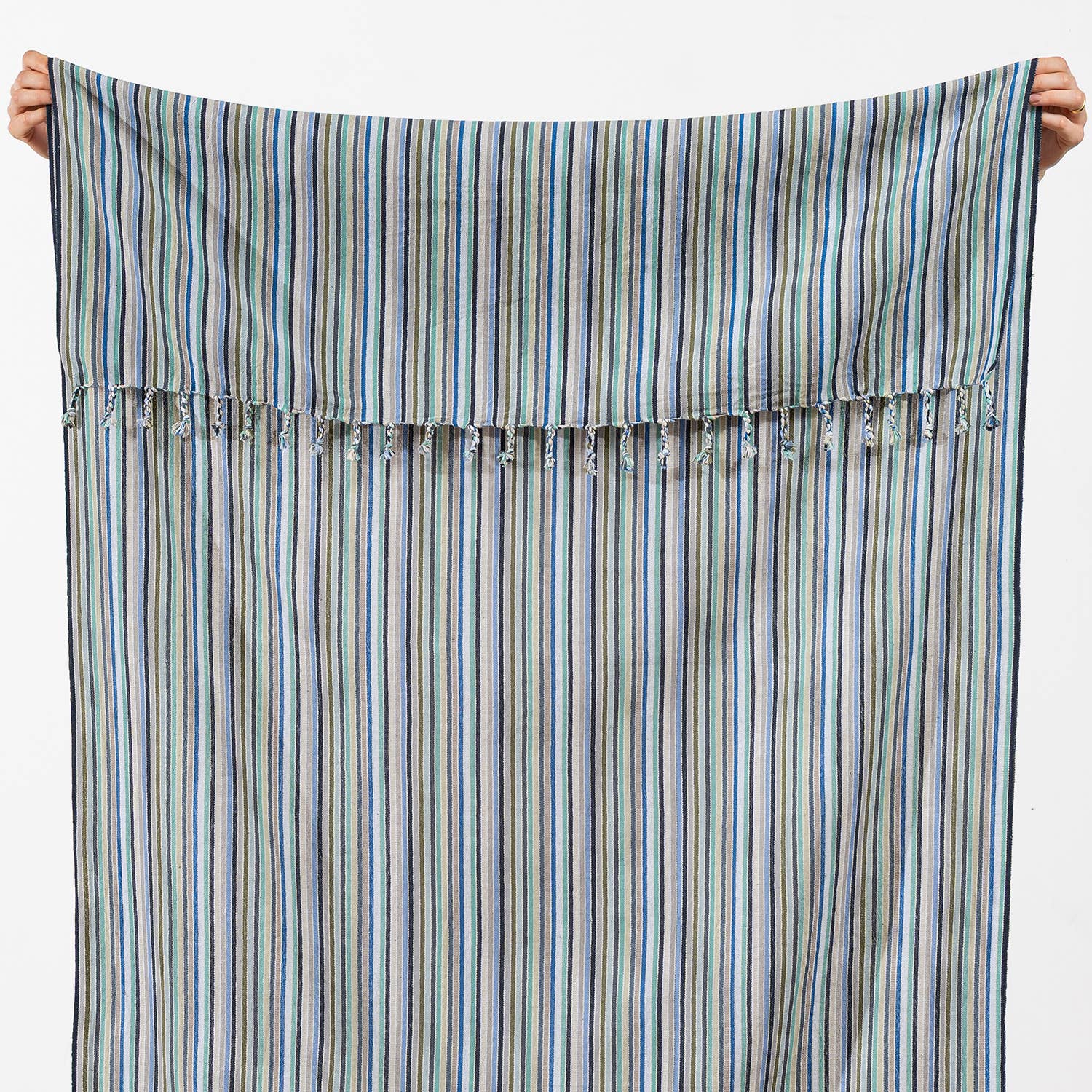Turkish Bath/Beach/Sauna Mid Weight Towels - Blue Striped