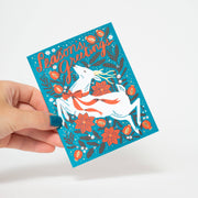 Season's Greetings Deer Letterpress Card