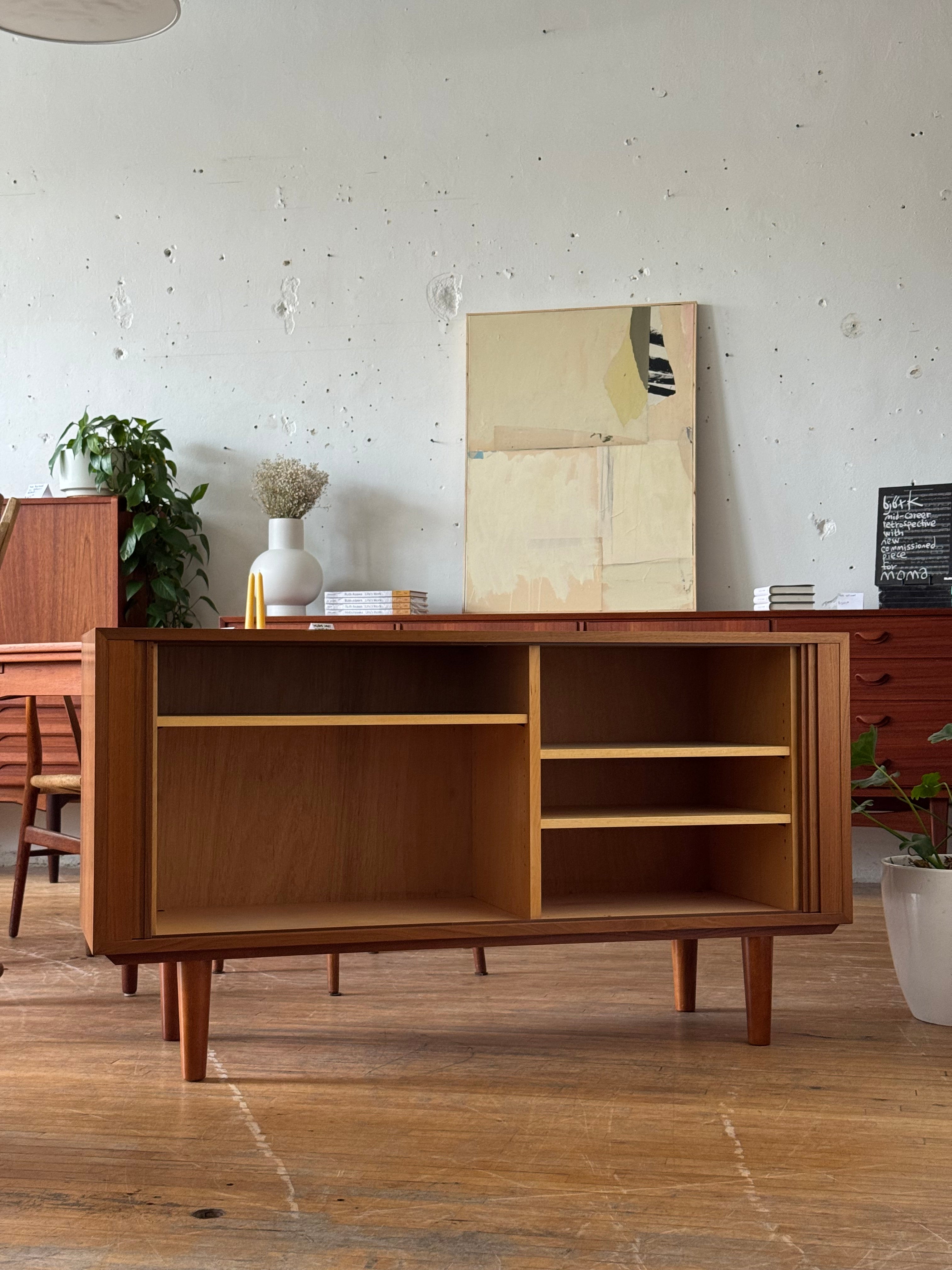 ON HOLD-Danish | Mid-Century Modern Tambour Sideboard in Teak by Carlo Jensen