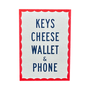 Keys Cheese Wallet & Phone Mini Riso Print
