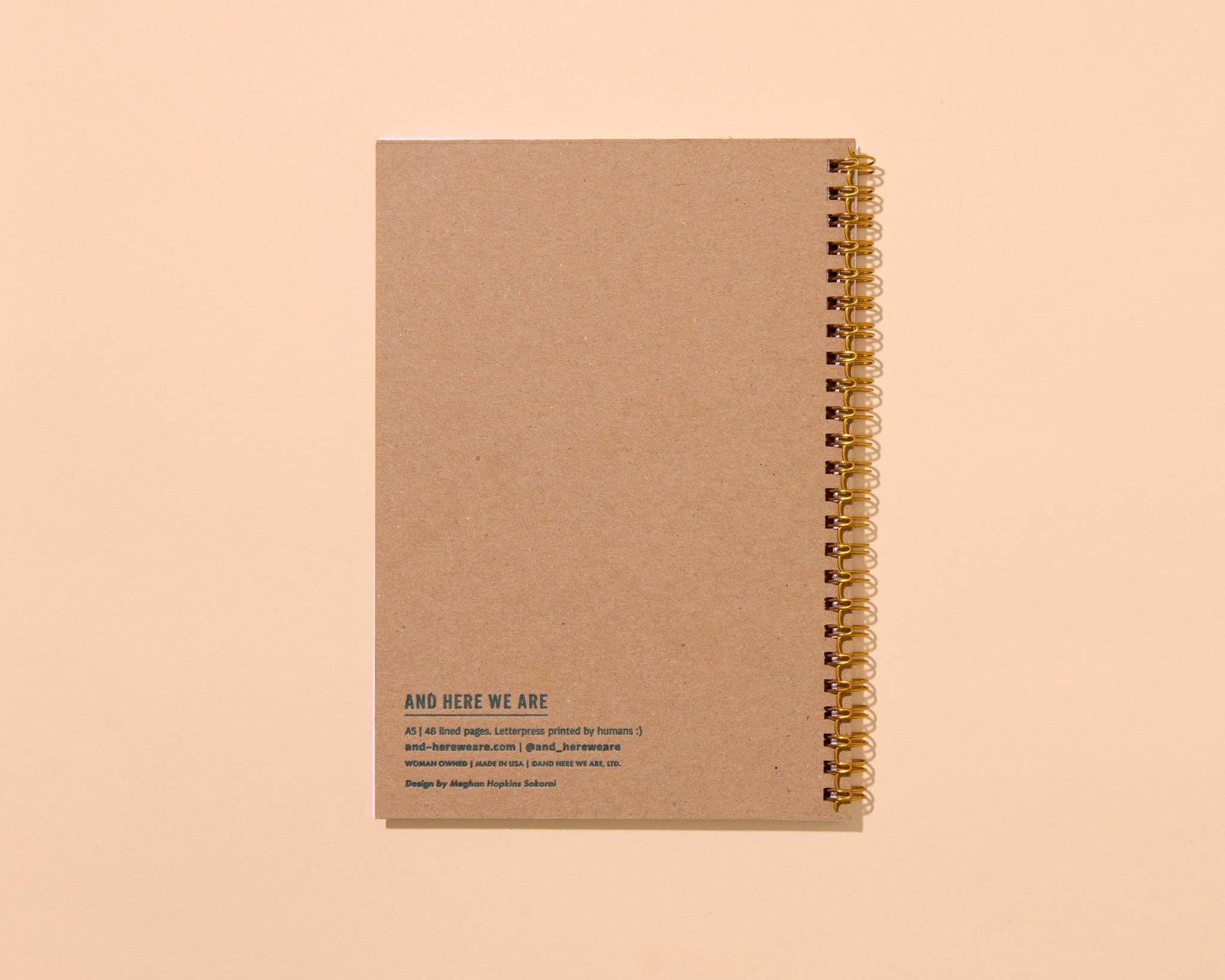 Letterpress A5 Spiral Notebook—Rainbow Trout