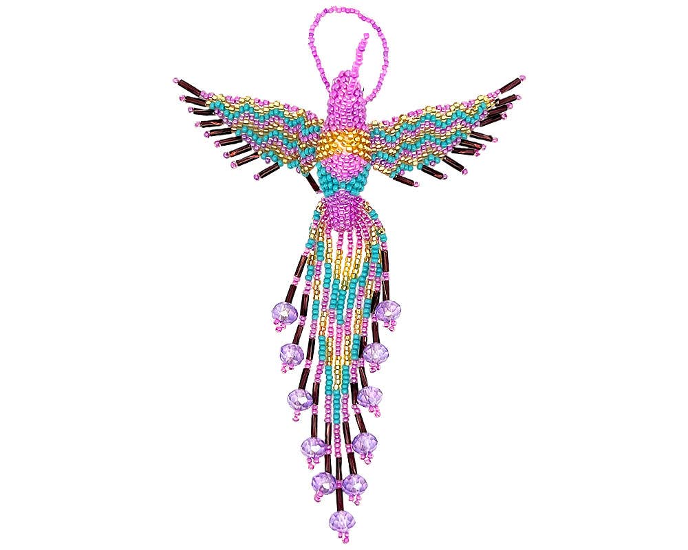 Beaded Hummingbird Seed Bead Ornament
