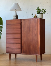 Danish Gentlemans | Wardrobe | Chest of Drawers in Teak with Tambour Door