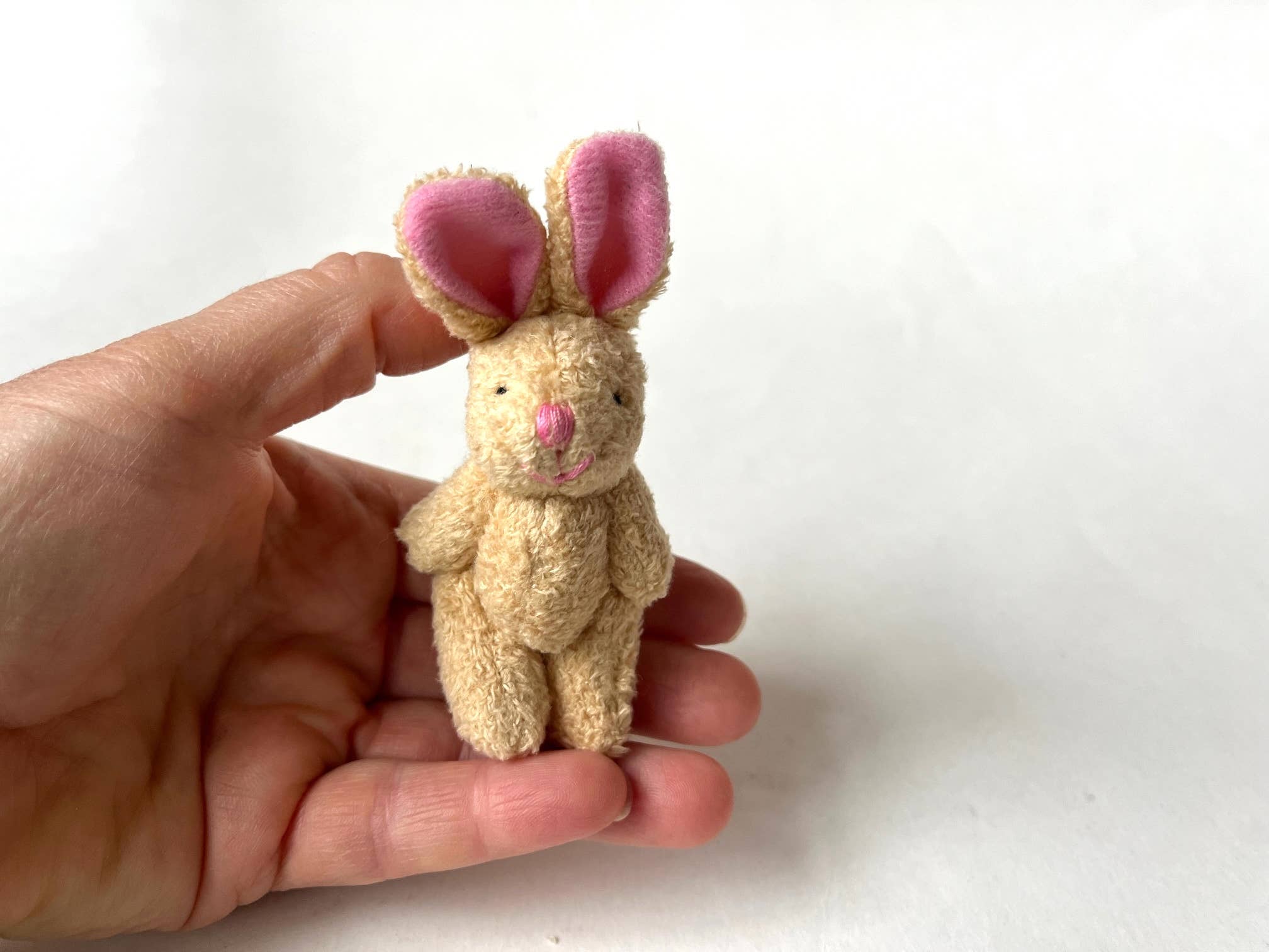 Mini Beige Soft Plush Bunny 