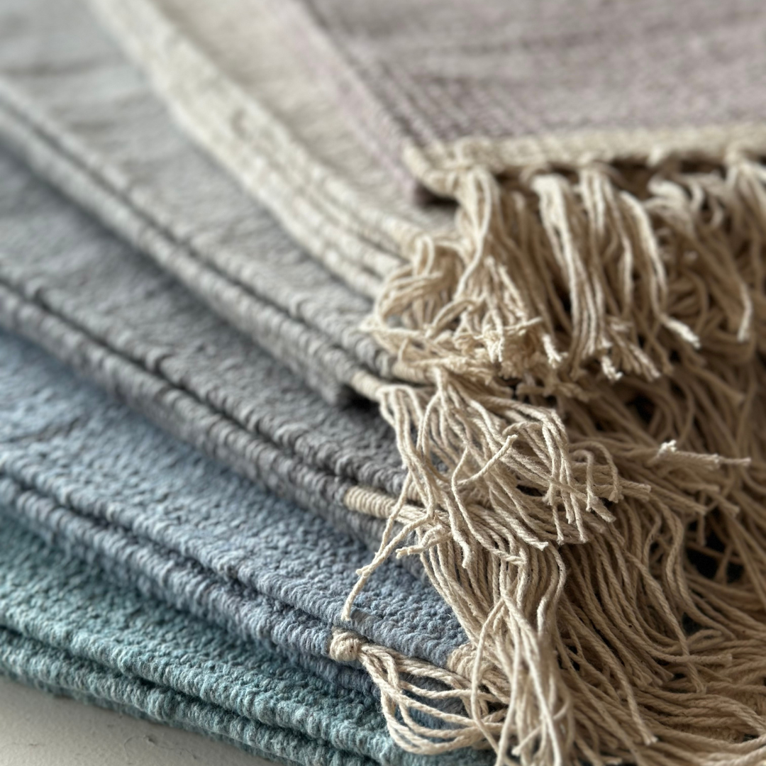 Cotton Rug | Melange Light Gray