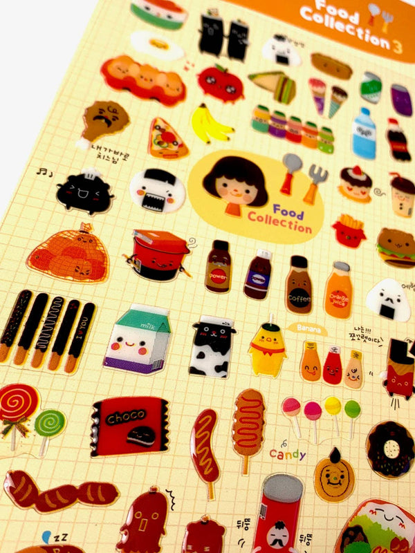 Food Collection Gel Stickers