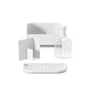 Sling Sink Caddy and Soap Pump: White