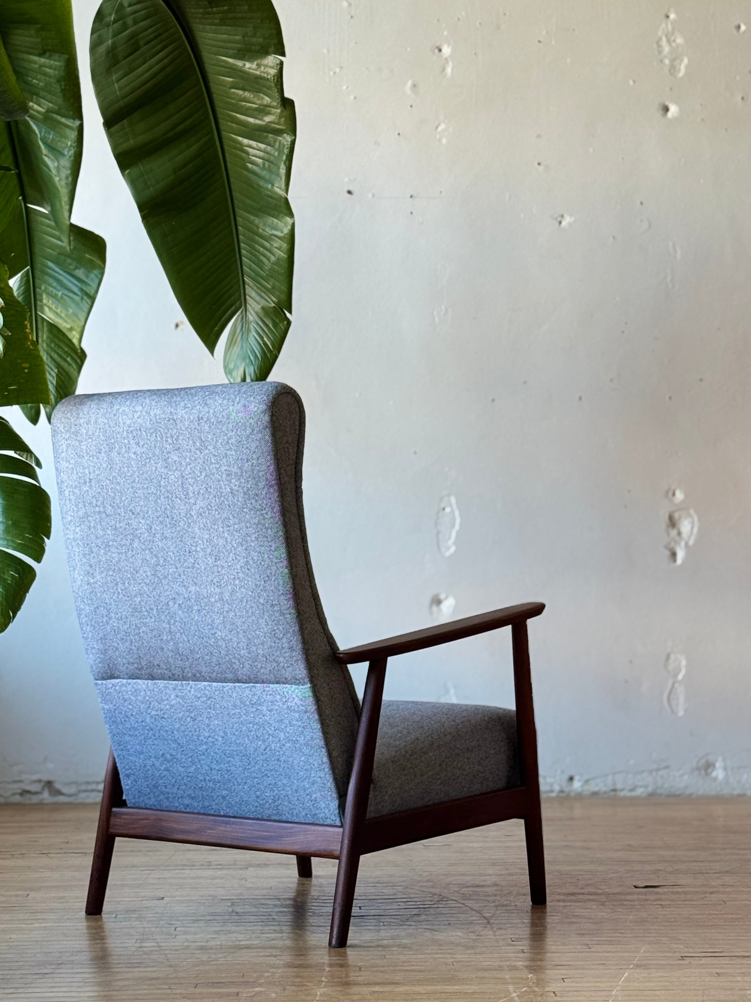 Danish Modern Lounge Chair in Teak/Wool