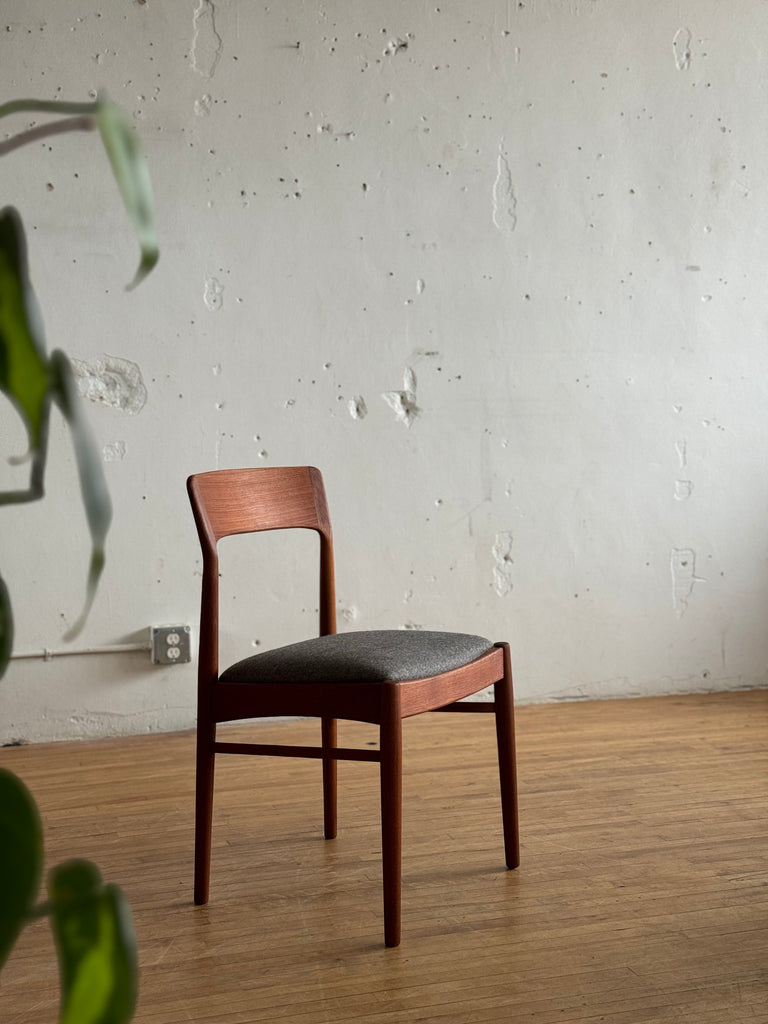 Single Side Chair / Desk Chair in Teak by Henning Kjaernulf