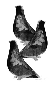 Mod Birds - A3 Risograph Print