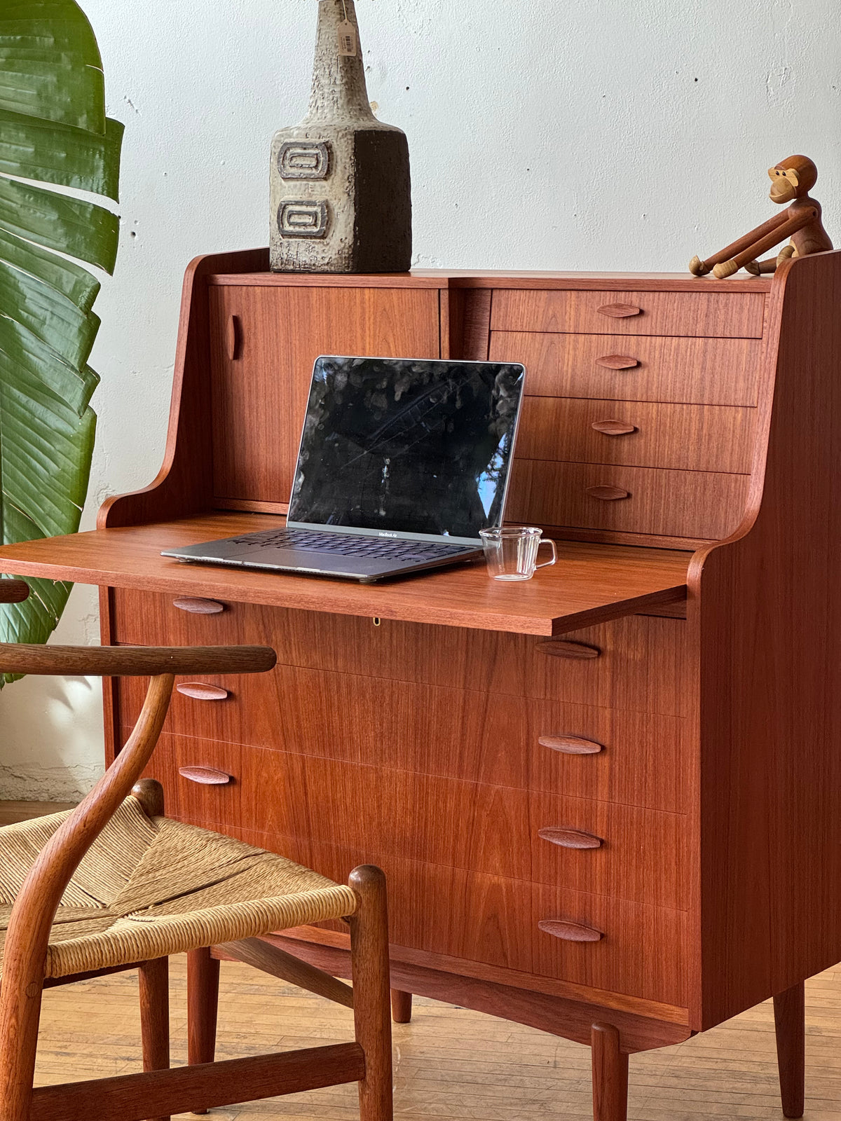 Danish Secretary Desk / vanity in Teak #3329