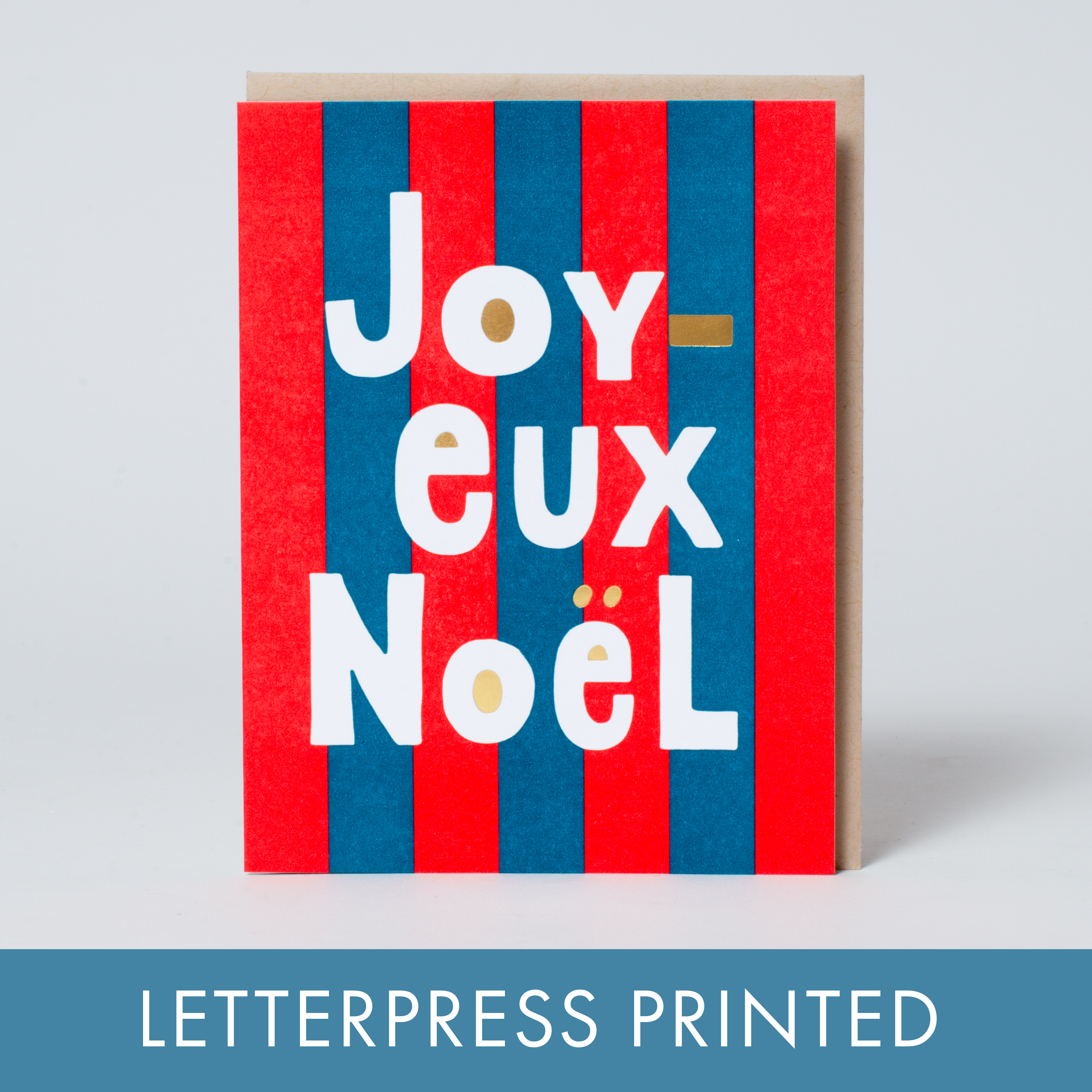 Joyeux Noel Holiday Letterpress Card