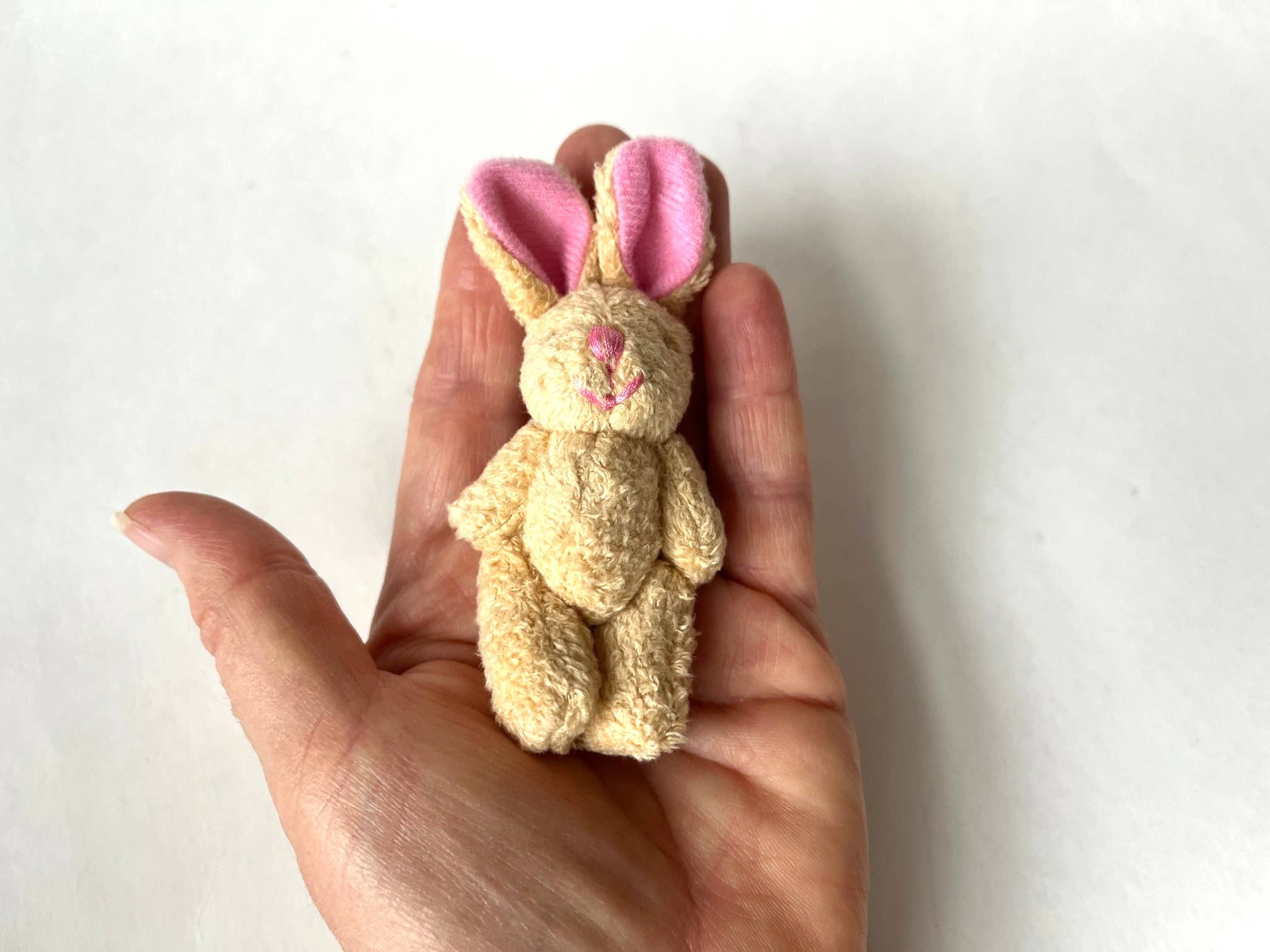 Mini Beige Soft Plush Bunny 