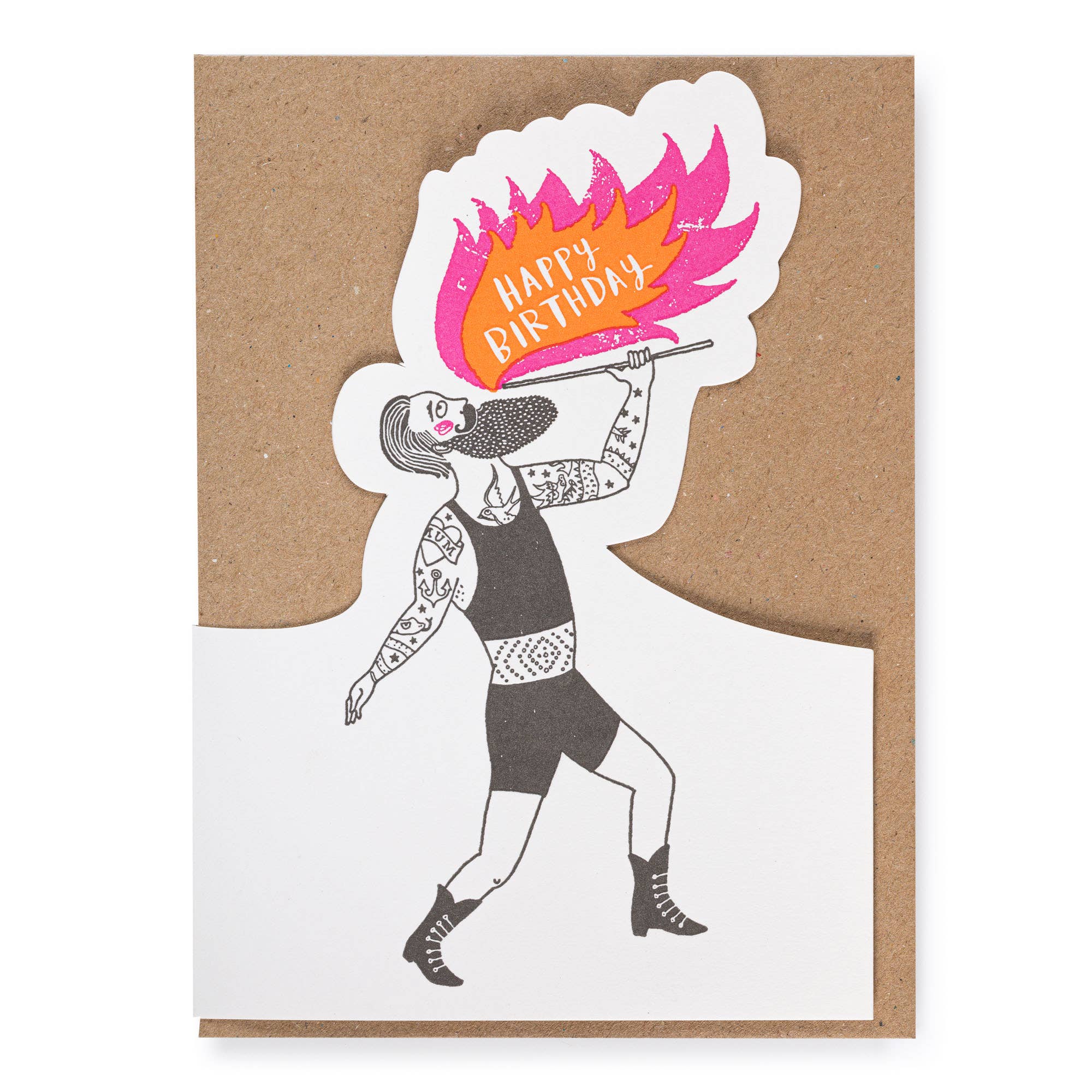 Happy Birthday Fire Breather Greeting Card