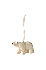 Paper Mache Polar Bear Ornament