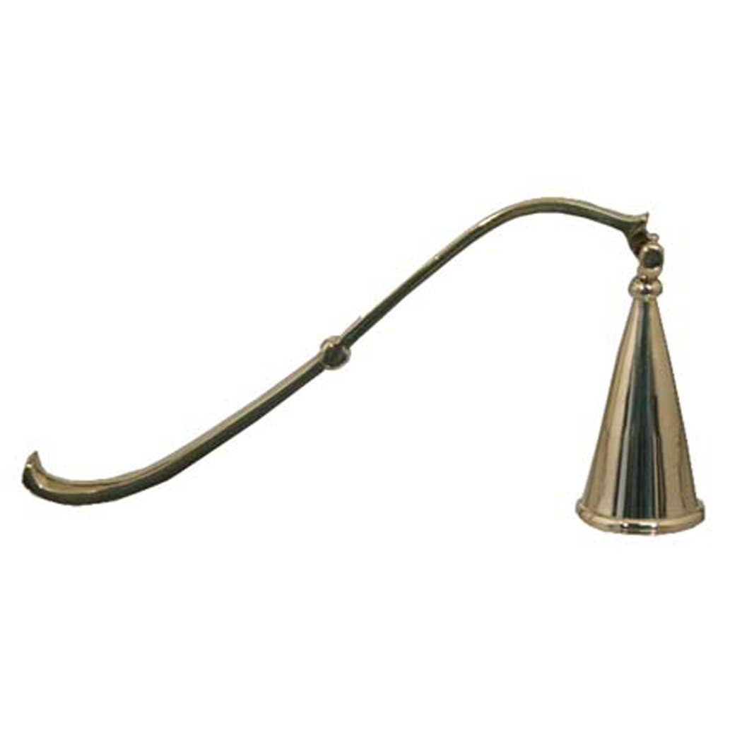 Hinged Brass Candle Snuffer 7"