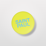 SAINT PAUL 1" Circle Pin: Yellow and Teal